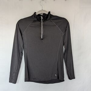 Danskin Now Girls Black Quarter Zip Athletic Top Size 6